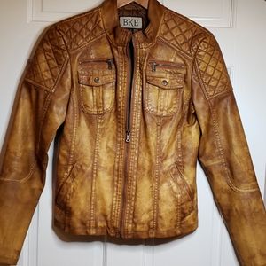 Buckle Faux Leather Jacket